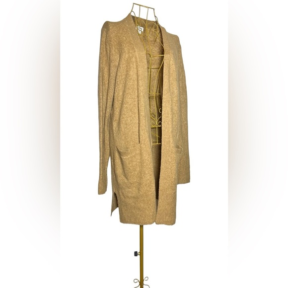 J. Crew Factory Open-Front Cardigan in Extra-Soft Yarn, Heather Acorn, Medium - Picture 1 of 12